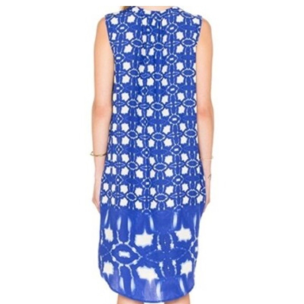 Velvet Graham & Spencer Blue White Print Sleeveless Sundress Size Medium Boho - Picture 2 of 16